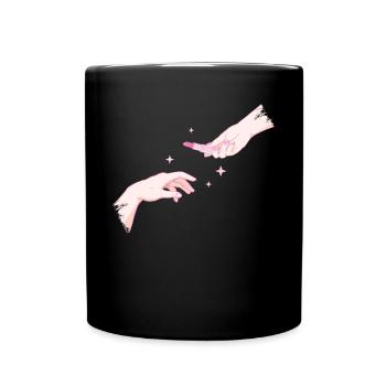 Coquette Aesthetic Pink Creation of Adam Lipstick - Tasse einfarbig - Schwarz - Vorne