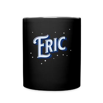 Eric Namen personalisiert - Tasse einfarbig - Schwarz - Vorne