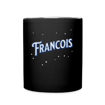 Le nom de François personnalisé - Mug uni - noir - Devant