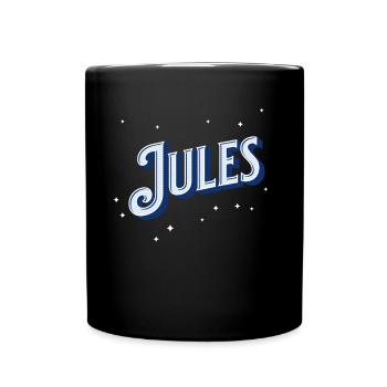 Jules Namen personalisiert - Tasse einfarbig - Schwarz - Vorne