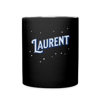 Laurent Namen personalisiert - Tasse einfarbig - Schwarz - Vorne