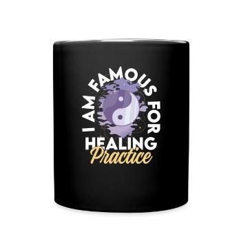 Qigong Kampfkunst Atmung Qi Gong - Tasse einfarbig - Schwarz - Vorne