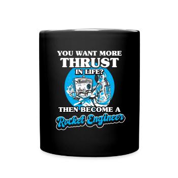 Science Space Astronauts Rocket Technicians - Full Colour Mug - black - Front