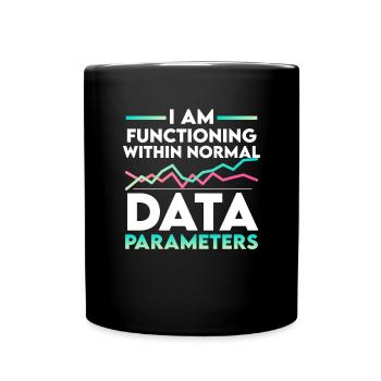 Parameter US Flagge Computer Datenwissenschaftler - Tasse einfarbig - Schwarz - Vorne