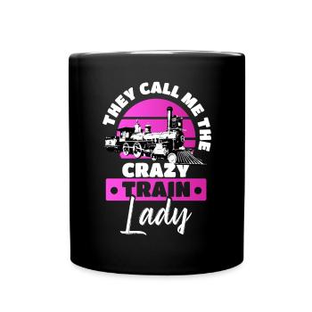 Technology Rail Crazy train driver - Full Colour Mug - black - Front