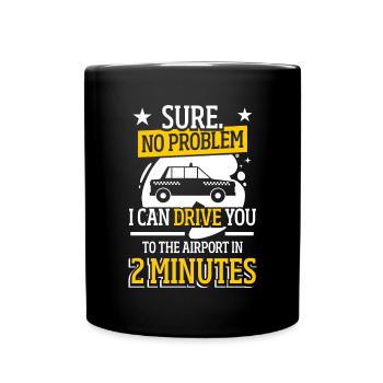 Driving Taxi Driving Transport Vehicle - Full Colour Mug - black - Front