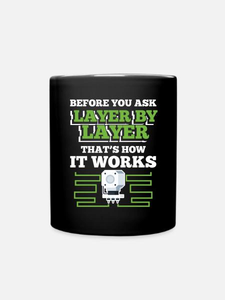 3D Printer - Full Colour Mug - black