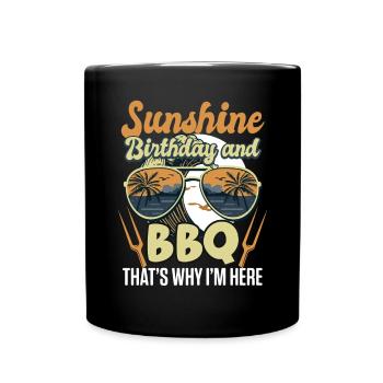 Geburtstag Grillen Grillen Barbeque Griller - Tasse einfarbig - Schwarz - Vorne