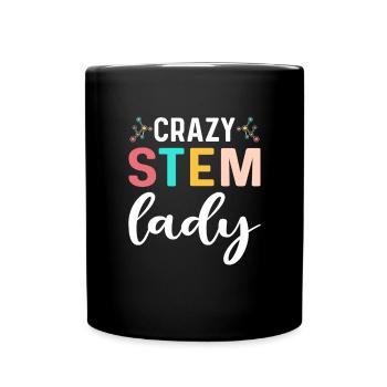 Crazy mint woman. Steminist - Full Colour Mug - black - Front
