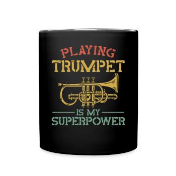 Joueur de trompette Vintage Playing - Mug uni - noir - Devant