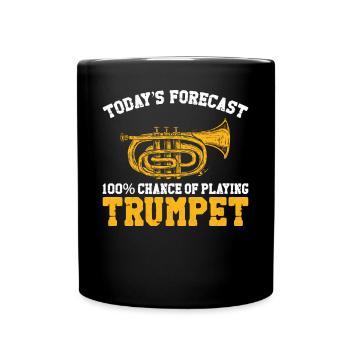 Trumpet Player Vintage Today's - Tasse einfarbig - Schwarz - Vorne