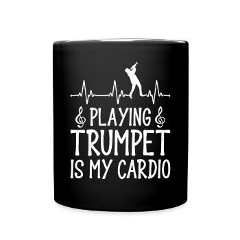 Joueur de trompette Vintage Playing - Mug uni - noir - Devant