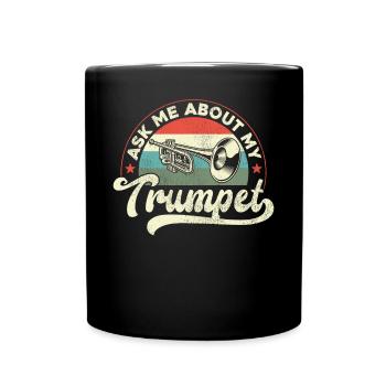 Trompettiste Vintage Retro Ask - Mug uni - noir - Devant