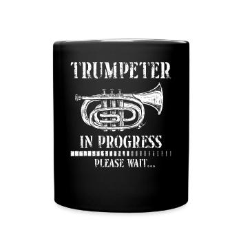 Trumpet Player Vintage Trumpeter - Tasse einfarbig - Schwarz - Vorne