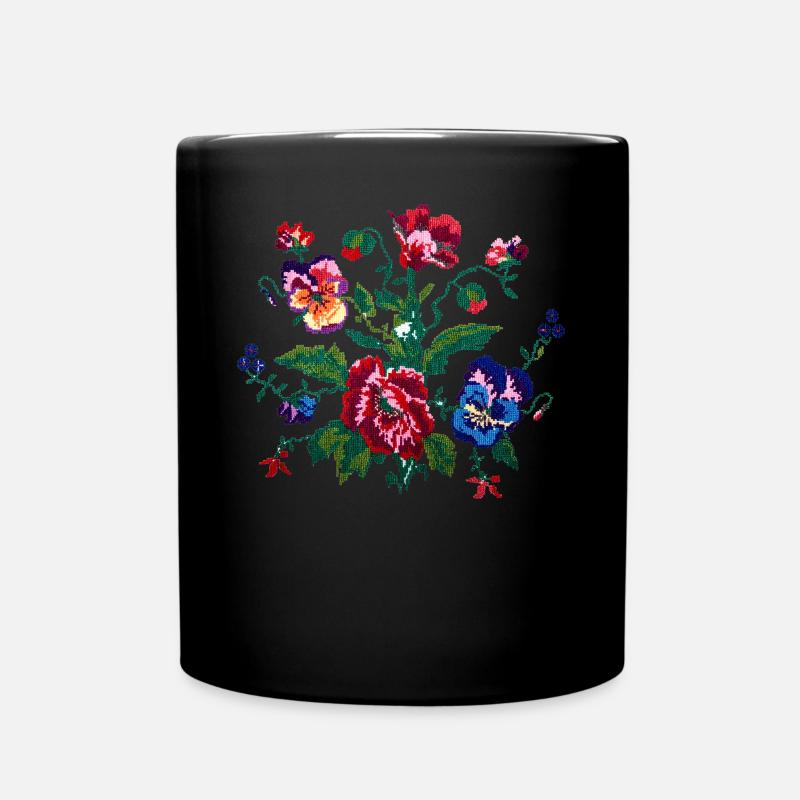 Ukrainische Nationale Kleidung Ukrainische - Tasse einfarbig - Schwarz