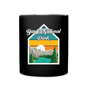 Banff National Park Canada Alberta Nature Camping Be - Full Colour Mug - black - Front