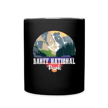 Banff Alberta Canada Campground Lake Louise Nati - Full Colour Mug - black - Front