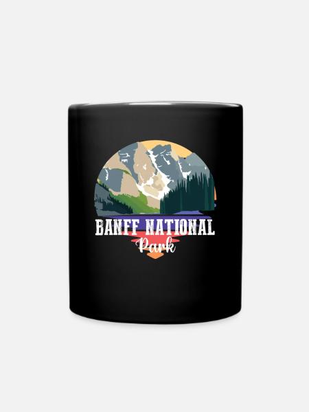 Banff Alberta Canada Campground Lake Louise Nati - Full Colour Mug - black