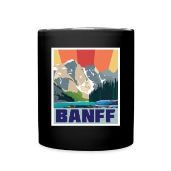 Parc national Banff Lake Louise Canada Camping Albe - Mug uni - noir - Devant