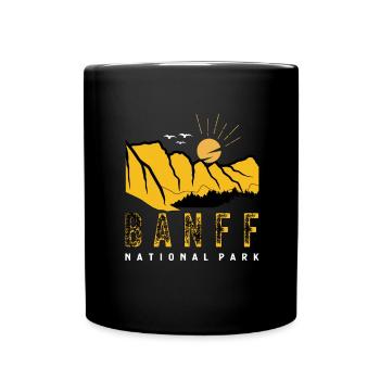 Banff Alberta National Park Camping Nature Canada Gr - Full Colour Mug - black - Front