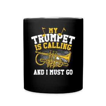 Trumpet Player Vintage My Trumpet - Tasse einfarbig - Schwarz - Vorne