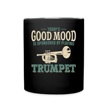 Trumpet Player Vintage Today's - Tasse einfarbig - Schwarz - Vorne