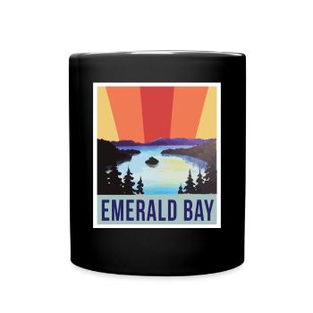 Emerald Bay Nevada Camping California State Park L - Full Colour Mug - black - Front