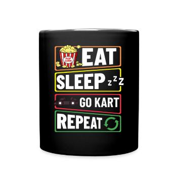 Go Kart Racing Indoor Karting Kartsport Kartbahn - Tasse einfarbig - Schwarz - Vorne