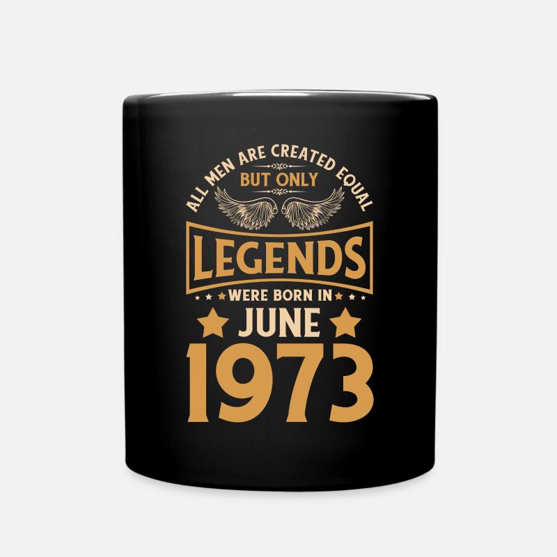 50e anniversaire 50 légendes sont nées en juin 1973 - Mug uni - noir