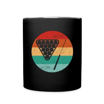 Snooker Pool Billard - Tasse einfarbig - Schwarz - Vorne
