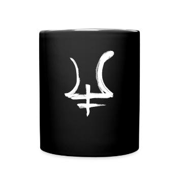 Neptune Astrology Symbol - Full Colour Mug - black - Front