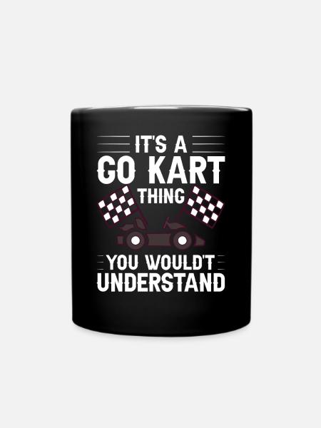 Go Kart Racing Indoor Karting Karting Karting Kart Track - Mug uni - noir