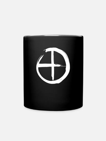 Mars Astrologie Symbol - Tasse einfarbig - Schwarz
