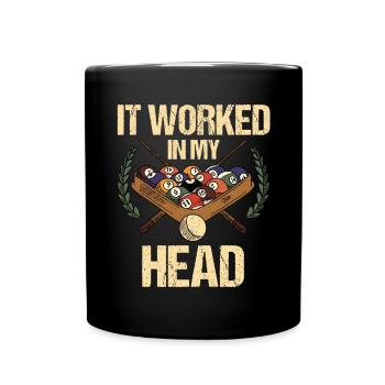 Snooker Pool Billard - Tasse einfarbig - Schwarz - Vorne