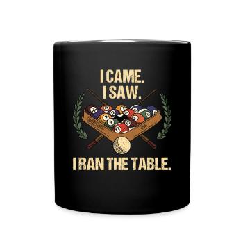 Snooker Pool Billard - Tasse einfarbig - Schwarz - Vorne