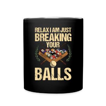 Snooker Pool Billard - Tasse einfarbig - Schwarz - Vorne