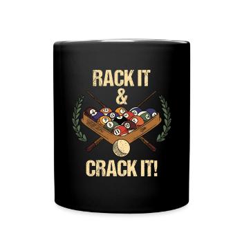 Snooker Pool Billard - Tasse einfarbig - Schwarz - Vorne