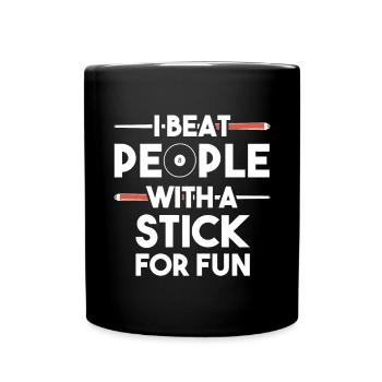 Snooker Pool Billard - Tasse einfarbig - Schwarz - Vorne