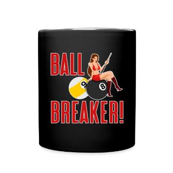 Snooker Pool Billard - Tasse einfarbig - Schwarz - Vorne