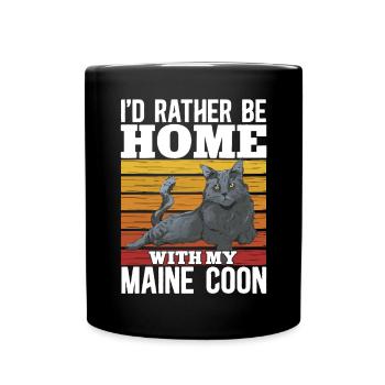 Maine Coon Chat - Mug uni - noir - Devant