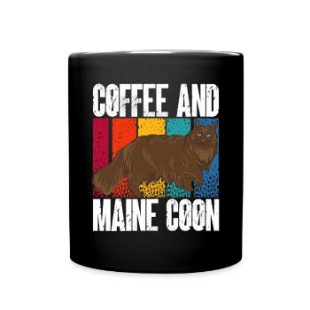 Maine Coon Chat - Mug uni - noir - Devant