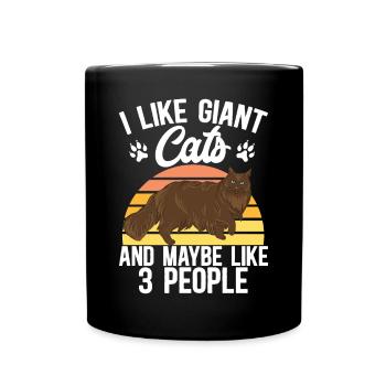 Maine Coon Cat - Mug uni - noir - Devant