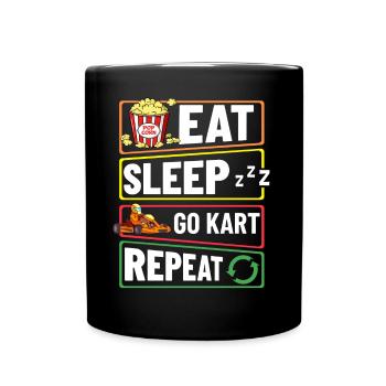 Go Kart Racing Indoor Karting Kartsport Kartbahn - Tasse einfarbig - Schwarz - Vorne