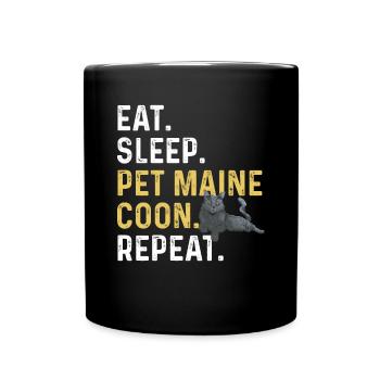 Maine Coon Chat - Mug uni - noir - Devant
