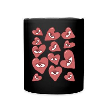 Coquette Aesthetic Pink Weirdcore Downtown - Full Colour Mug - black - Front