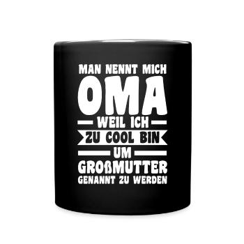 Großmutter Großmama Omi Oma - Tasse einfarbig - Schwarz - Vorne