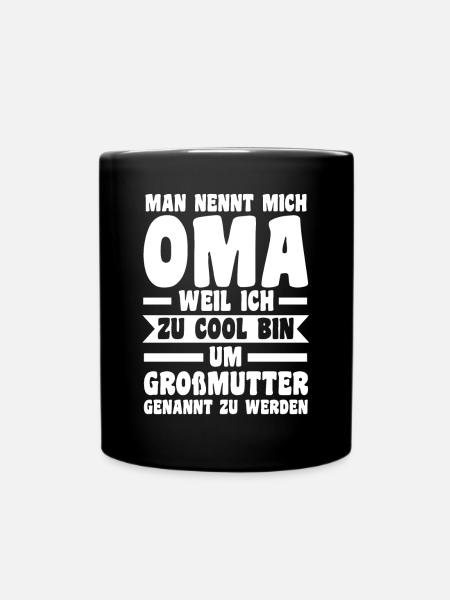 Großmutter Großmama Omi Oma - Tasse einfarbig - Schwarz