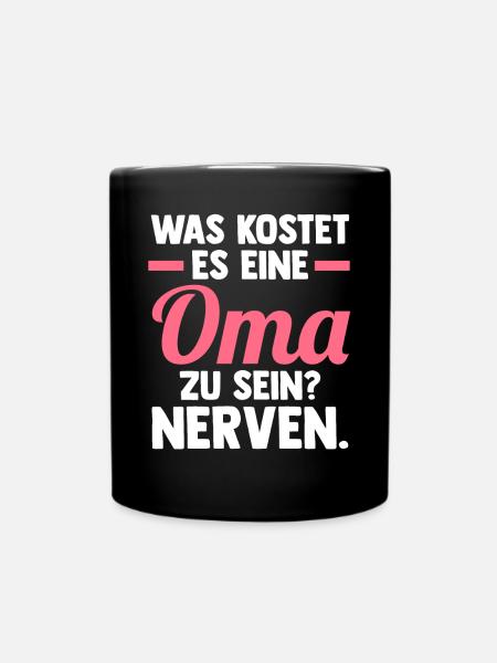 Großmutter Großmama Omi Oma - Tasse einfarbig - Schwarz