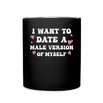 Coquette Aesthetic Downtown - Full Colour Mug - black - Front