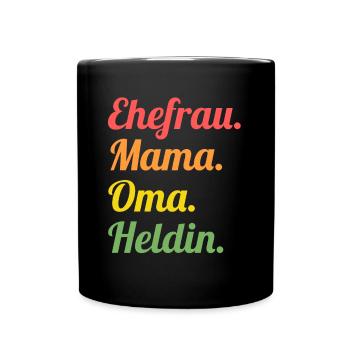 Großmutter Großmama Omi Oma - Tasse einfarbig - Schwarz - Vorne